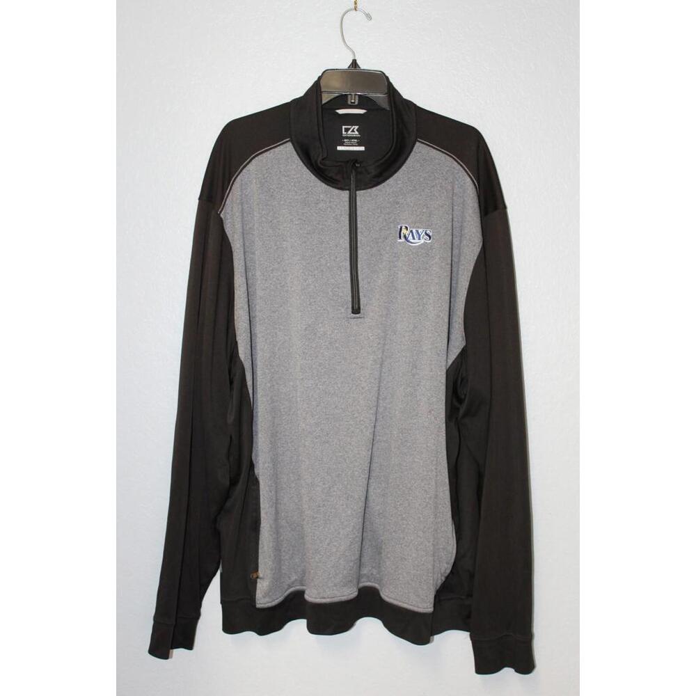 Tampa Bay Rays Cutter & Buck DryTec 1/4 Zip Performance Jacket Men 4XLT